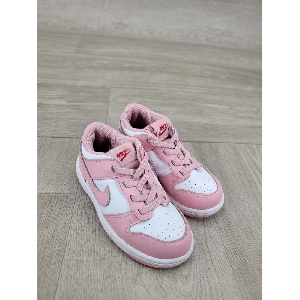 Nike Dunk Low Pink/White Toddler Sneakers HV0929-100 - SZ 9 C